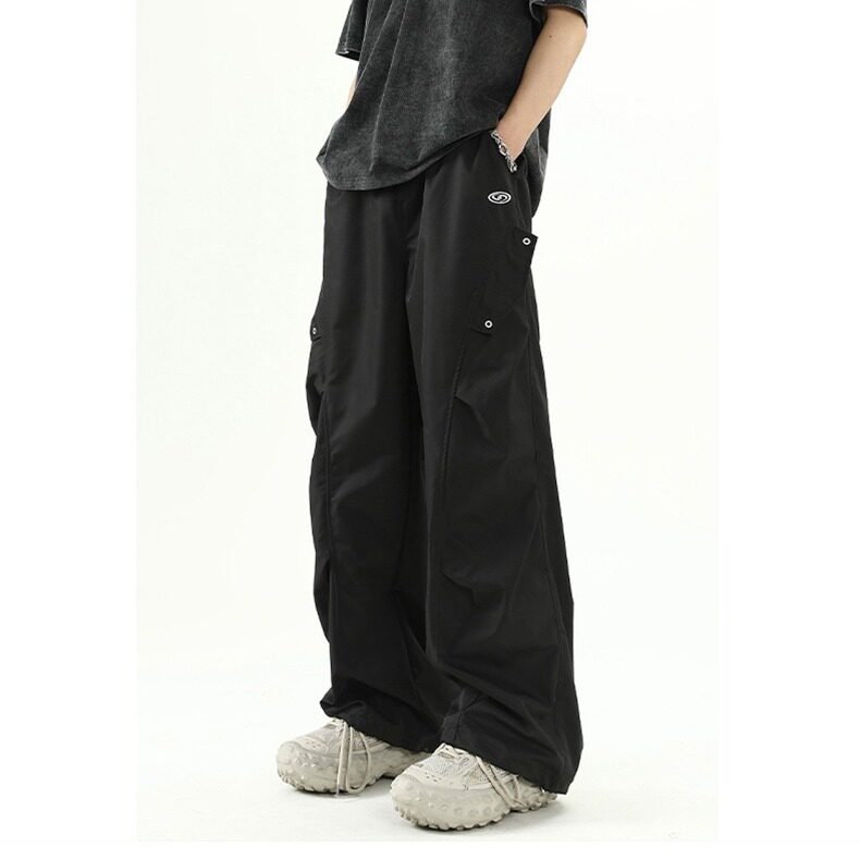 现货美式高街复古工装伞兵裤男女款机能阔腿裤宽松休闲裤子，男装工装外套，星座302B-3