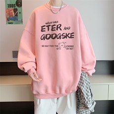 已注册400高克重华棉卫衣男秋冬宽松圆领上衣WY00282/P35加绒P45，男装卫衣，电商B316