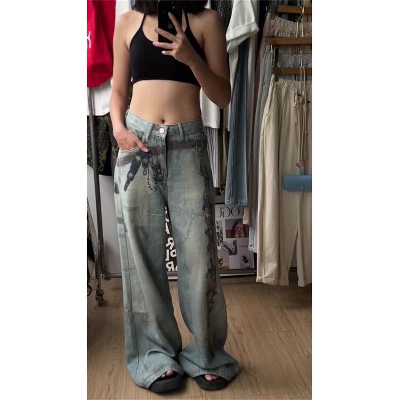 美式高街数码3D印花牛仔裤ZK0416-特批50,男装牛仔裤,星座313A(原308A-2)