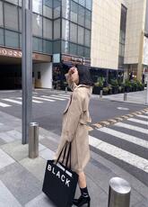 【现货】2021秋季长款风衣精纺TR面料系列款，女装风衣，蓝典