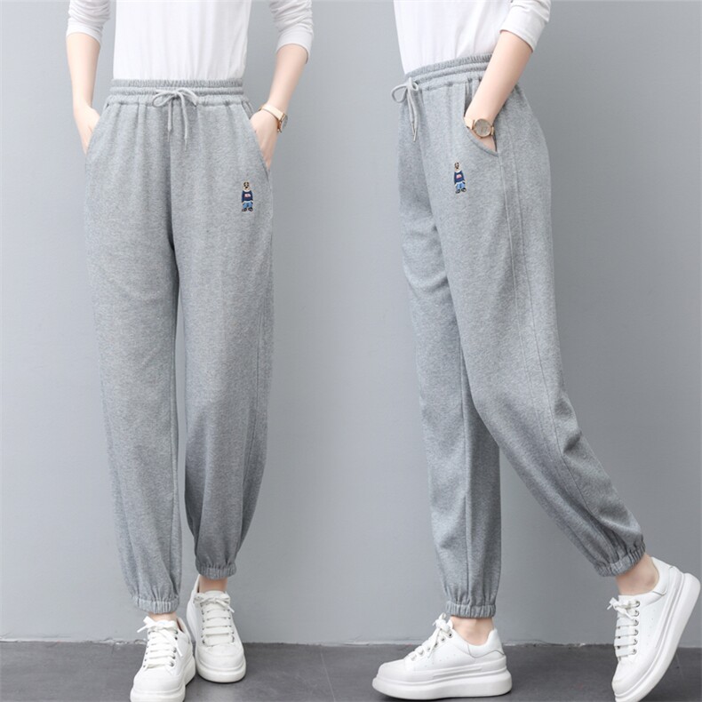 休闲运动女2025春秋新款大码宽松中年妈妈时尚卫衣卫裤，女装休闲裤，璐依舞