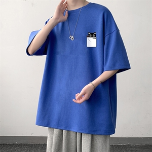 230g重磅纯棉短袖t恤男大码半袖半截袖 DX17397-P20图片