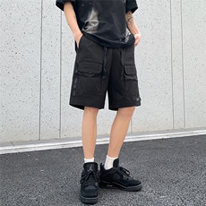 工装短裤男潮牌ins宽松休闲潮流外穿中裤五分裤DK0722-P38，男装牛仔裤，星座308B-2