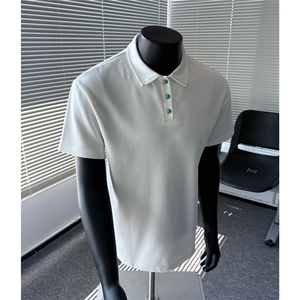 假模夏装绿松石扣子翻领重磅短袖T恤夏季男装半袖POLO衫S426特28图片