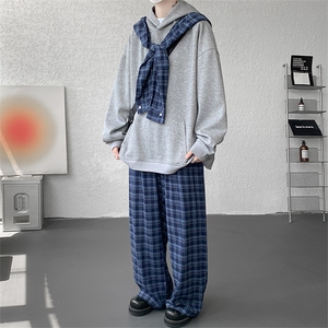 小众两连帽撞色大码卫衣套装T797 特P65 K797 特P42 TZ797特P107图片