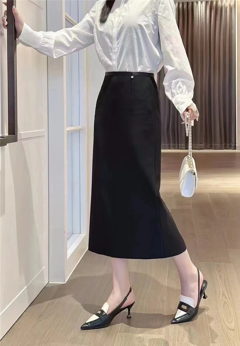 2025百搭时尚修身醋酸半裙,女装半身裙,东正羊绒