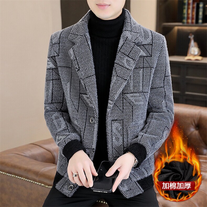 秋冬主推西装领商务休闲毛呢大衣加绒加厚夹克外套A52P150，男装毛呢大衣，电商B226-2（原B217-2）