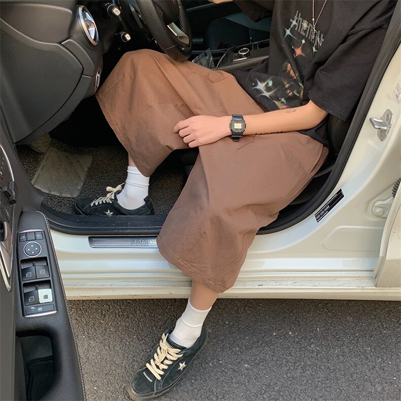 2024夏季潮牌美式日系七分裤k7208p58,男装休闲裤,电商A138B