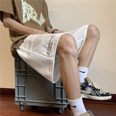 夏季新款工装拼接贴标50棉短裤大码 XZ604-DK803-P45控58，男装牛仔裤，星座604