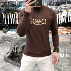 22新款秋冬潮牌男简欧大码圆领双面德绒打底衫长袖A-803-P53，男装T恤，电商A227B（原钱塘4066-1）