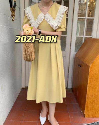 夏季娃娃领连衣裙，现货，女装连衣裙，奥帝秀