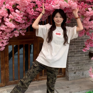 万针全刺绣解构设计260克重磅双纱纯棉高品质美式高街短袖T恤特35图片