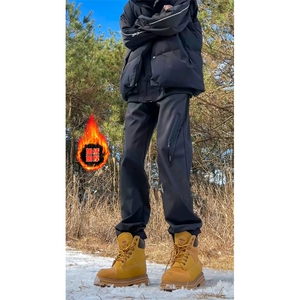 cityboy户外防水加绒冲锋裤休闲裤保暖裤子男加绒P60-常规P50图片