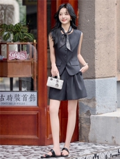 西装短裤套装女2025夏新款气质老钱小香风职业无袖一整套ootd穿搭，女装套装/套裙，韩宇舍