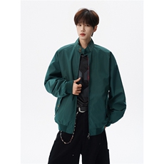 美式复古棒球服外套男春秋季潮牌拉链立领夹克宽松上衣服JK005，男装夹克，电商B312