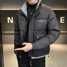 2022店主风新款保暖立领百搭工装休闲羽绒服短款外套8085-P185，男装羽绒服，电商A413