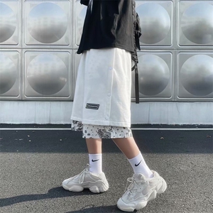 排扣裤篮球短裤男夏季外穿薄款裤子欧美复古高街五分裤DK522-P28图片