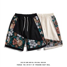 1白底短裤男大码M-5XL短裤女男士中裤男潮流五分裤DK7791P45控59，男装牛仔裤，星座226-2