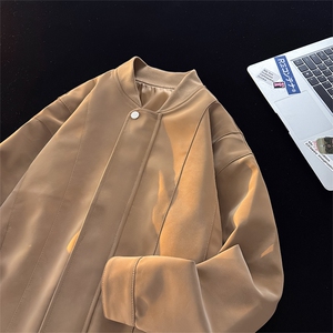 2025秋冬二开直播品质休闲皮夹克飞行服皮衣男外套YH38-P65图片