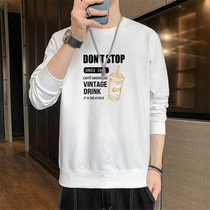 一件货源现货2025春秋新款男士大码印花圆领卫衣F175图片