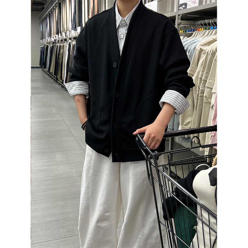 抖音得物高品质二开26春季美式潮牌宽松卫衣开衫日系肌理男女外套,女装短外套,电商A443