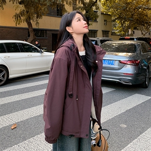 红短款冲锋衣棉服外套女冬2024新款高级感学院风棉衣小棉袄图片