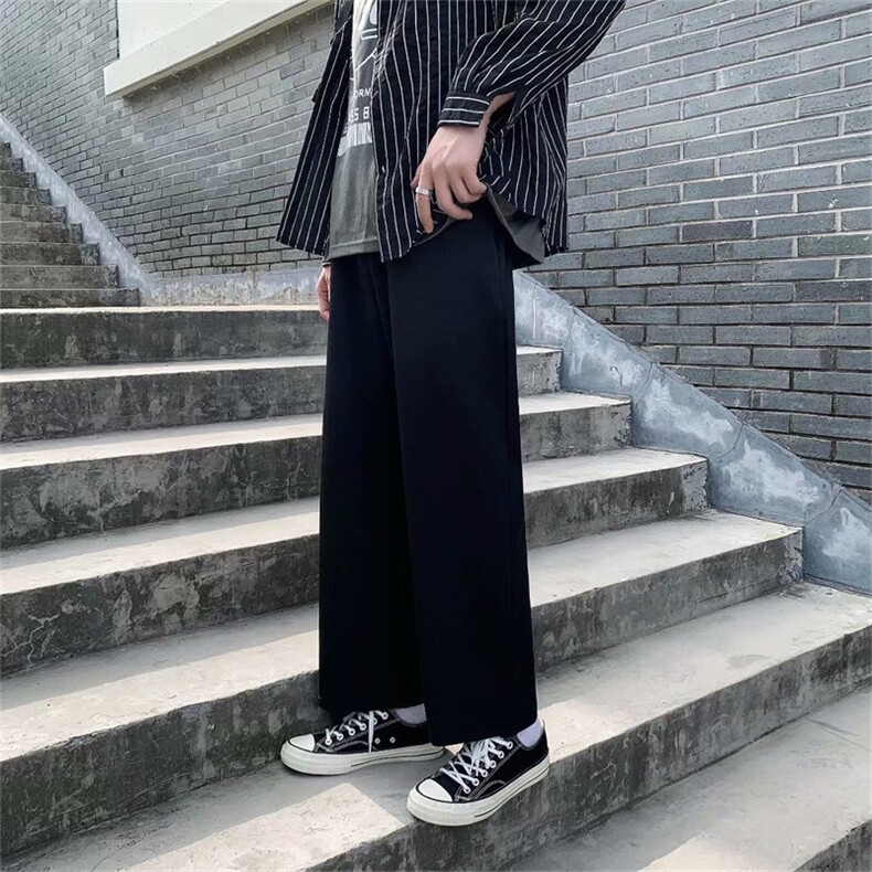裤子男夏季薄款韩版潮流百搭直筒垂感西裤宽松阔腿休闲裤AX27-P35,男装西裤,星座1008-2