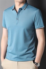 男士夏季短袖POLO衫2024新款时尚潮流简约短袖T恤半袖男装上衣，男装Polo衫，钱塘6003（原4033）