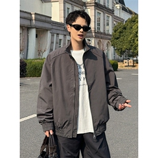 2026春款拼接夹克男抖音得物品质立领美式插肩袖飞行外套6164-P32，男装夹克，星座207
