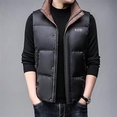 B89277锦纶面料精品90鸭绒男士羽绒服马甲舒适保暖休闲必推款式，男装羽绒服，钱塘207-3