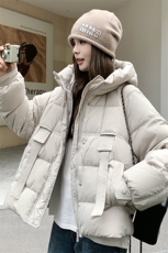 短款羽绒服女款冬季新款韩系小个子宽松外套，女装羽绒服，诺蝶