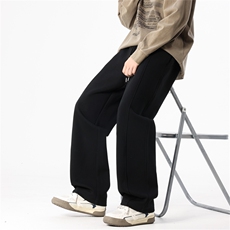 现货65华棉拼接休闲直筒长裤M-3XL特P40，男装休闲裤，电商B325