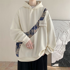 秋季现货拼接连帽高品质百搭卫衣A059-WY7868-P45控68，男装卫衣，电商A059