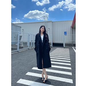 男女毛呢大衣中长款加棉呢子风衣常规F370-特100 加棉FY380-特110图片