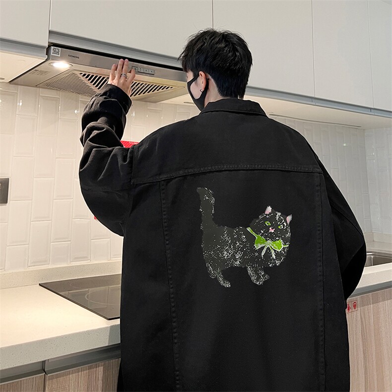 牛仔夹克男大码牛仔外套男茄克NJ77413-P60,男装夹克,电商A040