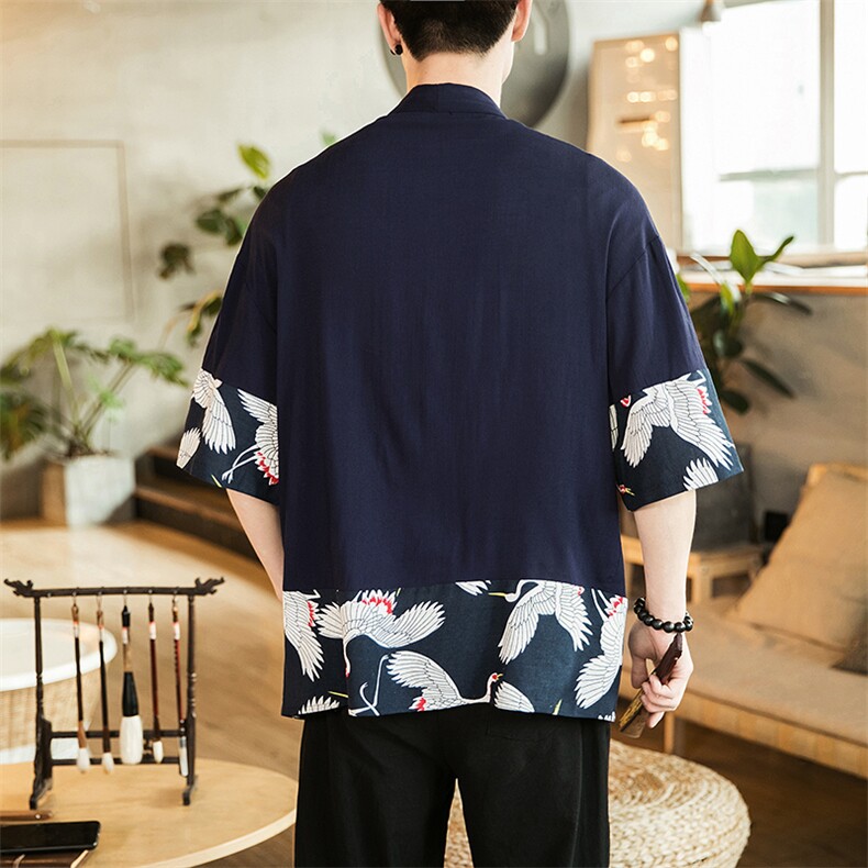 夏大码风港风外套防晒服开衫薄款道袍披风汉服情侣F11/P60,男装防晒衣,钱塘713