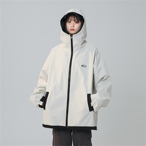 JK9012/P70秋装新款两面服中性风夹克男防水冲锋衣宽松外套两面穿图片