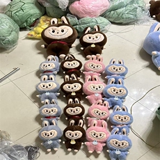顺康毛绒玩具 围巾拉布布吊牌拉布布（金貂）