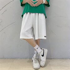 2025夏季新款直筒阔腿休闲裤男运动短裤D201-DM154-P35图片