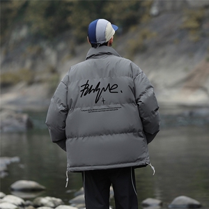 山系港风创意字母印花时尚立领休闲棉服A247-MY2099特批60控99图片