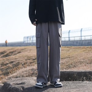 美式复古高街工装裤男直筒阔腿休闲裤春季时尚潮流长裤K087-P43图片