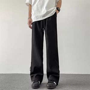 休闲西裤男士韩版潮垂感直筒百搭夏季2024裤脚拉链长裤K5375-P37图片