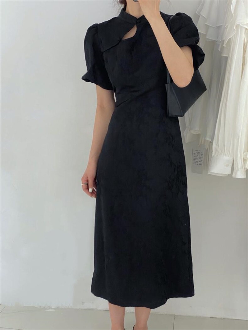 缇花旗袍长裙，女装汉服/婚纱/旗袍/礼服，驿谷