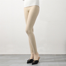新款女士羊绒打底裤秋冬保暖显瘦高腰弹力紧身裤百搭时尚，女装打底裤，金牧歌羊绒裤