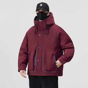 口罩风新标90白鸭绒 2025连帽潮流保暖羽绒服男YR6070-P235图片