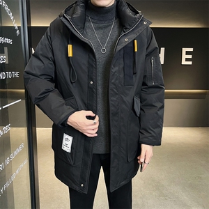 工装白鸭绒休闲宽松中长款羽绒服外套Y1818-P308控428货足XZ402-2图片