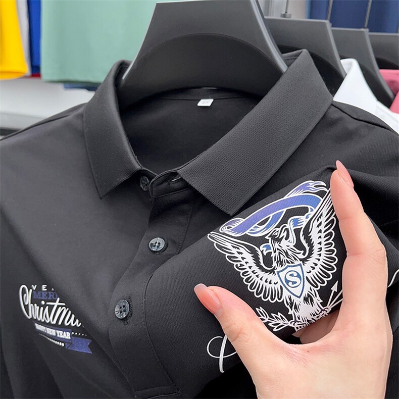 中年休闲男装翻领半袖T恤衫2023夏季新款男士polo衫薄款休闲上衣,男装Polo衫,电商B212（原钱塘6029）