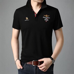polo衫短袖男夏季潮牌2023新款半袖上衣宽松翻领t恤男图片