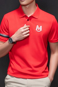 POLO衫男士短袖t恤翻领2023夏季新款潮牌休闲商务男装上衣图片