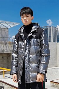 2020冬装新款潮牌亮色保暖连帽羽绒服男潮百搭外套 A438-851图片